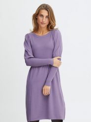 Fransa Sukienka codzienna 20611826 Fioletowy Regular Fit. Fioletowe sukienki damskie Fransa, bez wzorów, z wiskozy, bez ramiączek. Za 479.99 zł.