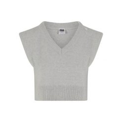 Top bez rękawów dla kobiet Urban Classics. Szare swetry klasyczne damskie Urban Classics, na zimę, bez kołnierzyka. Za 191.00 zł.