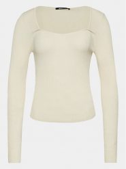 Gina Tricot Bluzka 21217 Écru Regular Fit. Bluzki damskie Gina Tricot, xs, bez wzorów, z syntetyku, bez kołnierzyka, bez ramiączek. W wyprzedaży za 69.99 zł.