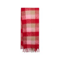 Szalik damski Superdry Essential. Czerwone szaliki damskie Superdry, na zimę, z aplikacjami. Za 240.65 zł.