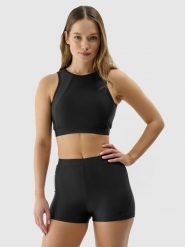 4F Góra od bikini damska - czarna XL. Czarne bikini 4F, bez wzorów, z elastanu. Za 99.99 zł.
