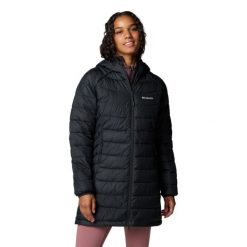 Kurtka sportowa damska Powder Lite II Mid Jacket. Czarne kurtki sportowe damskie Columbia, s, bez wzorów, z poliesteru, bez kaptura. Za 649.99 zł.