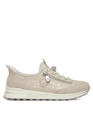 Rieker Sneakersy N1455-62 Beżowy. Brązowe obuwie sportowe damskie Rieker, z materiału, bez zapięcia. Za 229.99 zł.