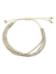 Luxenter Bransoletka w kolorze kremowym rozmiar: onesize. Brązowe bransoletki damskie Luxenter, srebrne. Za 86.99 zł.