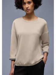 Street One Koszulka w kolorze beżowym rozmiar: 38. Brązowe bluzki damskie Street One, bez wzorów, street, bez kołnierzyka, bez ramiączek. Za 154.43 zł.