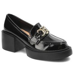 Czarne Półbuty S.Barski Damskie Eleganckie Obuwie. Czarne półbuty damskie S.BARSKI, na wiosnę, bez wzorów, ze skóry ekologicznej, bez obcasa, na obcasie, bez zapięcia. Za 219.00 zł.