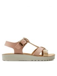 Geox Sandały J Sandal Costarei Gi J45EAG 05404 C8J2U S Różowy. Czerwone sandały dziewczęce Geox, ze skóry, bez obcasa, bez zapięcia. Za 349.99 zł.