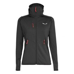 Damska kurtka hybrydowa z kapturem Salewa Agner. Czarne kurtki damskie Salewa, na lato, l, bez wzorów, z polaru, z kapturem. Za 464.99 zł.