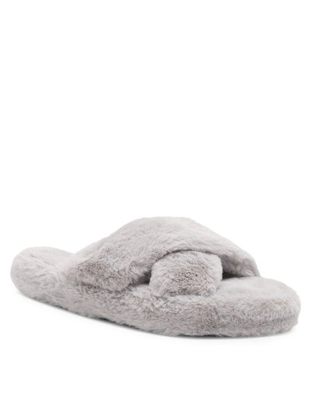 DeeZee Kapcie DE-16 Szary. Szare kapcie damskie DeeZee, z materiału. Za 79.99 zł.