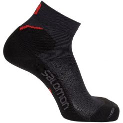 Skarpety sportowe do biegania Salomon Speedcross Ankle 2PAK. Czarne skarpetki damskie Salomon, bez wzorów. Za 29.90 zł.