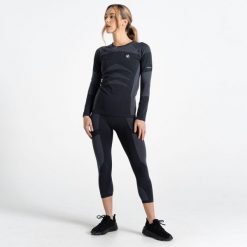 Damska bielizna termiczna turystyczna legginsy 3/4 In The Zone. Czarna legginsy damskie Dare 2b, s, bez wzorów. W wyprzedaży za 123.49 zł.