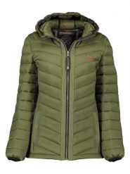 Geographical Norway Kurtka pikowana "Carliti" w kolorze khaki rozmiar: XL. Brązowe kurtki damskie Geographical Norway, xl, z aplikacjami, bez kaptura. Za 188.40 zł.