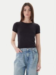 Guess T-Shirt W5BP56 K1092 Czarny Classic Fit. Czarne t-shirty damskie Guess, m, z aplikacjami, z syntetyku, bez kołnierzyka. Za 101.00 zł.
