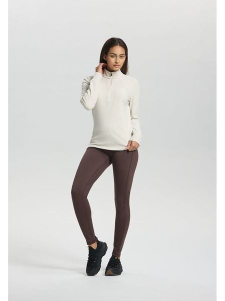 LUHTA Bluza polarowa "Kivisalmi" w kolorze kremowym rozmiar: S. Brązowe bluzy damskie Luhta, s, bez wzorów, z polaru, bez kaptura. Za 132.45 zł.