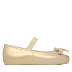 Baleriny Melissa. Żółte baleriny dziewczęce Melissa, bez wzorów, bez obcasa, bez zapięcia. Za 318.99 zł.