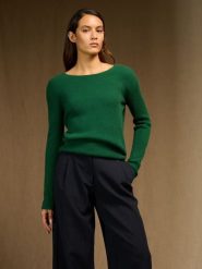 Perfect Cashmere Kaszmirowy sweter "Cobie" w kolorze zielonym rozmiar: L. Zielone swetry klasyczne damskie Perfect Cashmere, l, z kaszmiru, bez kołnierzyka. Za 376.86 zł.