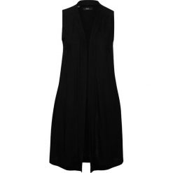 Kamizelka shirtowa z wiskozy. Czarne kamizelki damskie bonprix, bez wzorów, z wiskozy, bez kaptura. Za 67.99 zł.