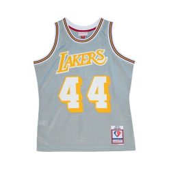 Koszulka NBA Los Angeles Lakers Jerry West 75th NBA 1971. Szare koszulki damskie Mitchell & Ness, bez wzorów, bez kołnierzyka, bez ramiączek. Za 676.50 zł.