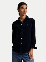 Polo Ralph Lauren Koszula 211A93203008 Granatowy Regular Fit. Niebieskie koszule damskie Polo Ralph Lauren, s, bez wzorów, z bawełny, bez kołnierzyka, bez ramiączek. Za 859.99 zł.