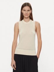Tommy Hilfiger Sweter Md Lyocell Silk Blend Vest WW0WW40980 Żółty Regular Fit. Żółte swetry klasyczne damskie Tommy Hilfiger, m, z lyocellu, bez kołnierzyka. W wyprzedaży za 309.99 zł.
