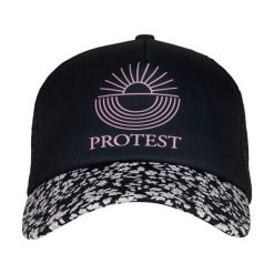 Czapka z daszkiem damska Protest Prtkeewee. Czarne czapki z daszkiem damskie Protest, na lato, bez wzorów, z materiału. Za 52.99 zł.