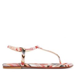 Sandały M Missoni. Czerwone sandały damskie M Missoni, bez wzorów, bez obcasa, na płaskiej podeszwie, bez zapięcia. Za 2,024.99 zł.