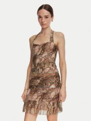 Guess Sukienka letnia W6YK64 K4597 Zielony Regular Fit. Zielone sukienki damskie Guess, z aplikacjami, z syntetyku, bez ramiączek. Za 614.99 zł.