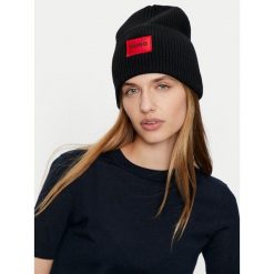 Czapka HUGO. Czarne czapki damskie Hugo, na zimę, bez wzorów. Za 299.99 zł.