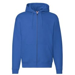 Kurtka Z Kapturem Premium Dla Dorosłych Unisex. Niebieskie kurtki damskie Fruit of the Loom, l, bez wzorów, z kapturem. Za 167.99 zł.