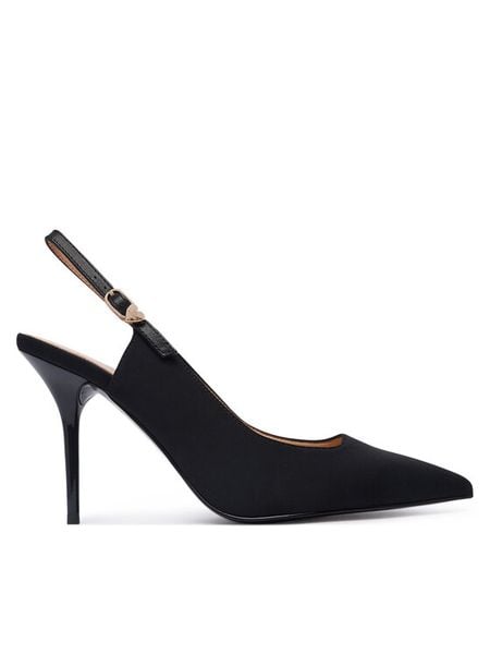 LOVE MOSCHINO Szpilki JA10149G1PIM400A Czarny. Czarne szpilki damskie Love Moschino, bez wzorów, ze skóry, bez obcasa, na szpilce, bez zapięcia. Za 919.99 zł.