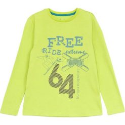 Bluza w kolorze jasnozielonym. Zielone bluzy chłopięce Lemon Fashion, z nadrukiem, z okrągłym kołnierzem. W wyprzedaży za 34.95 zł.
