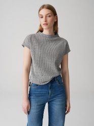 OPUS Koszulka "Sorote" w kolorze szarym rozmiar: 36. Szare bluzki damskie Opus, bez wzorów, bez kołnierzyka, bez ramiączek. Za 129.95 zł.