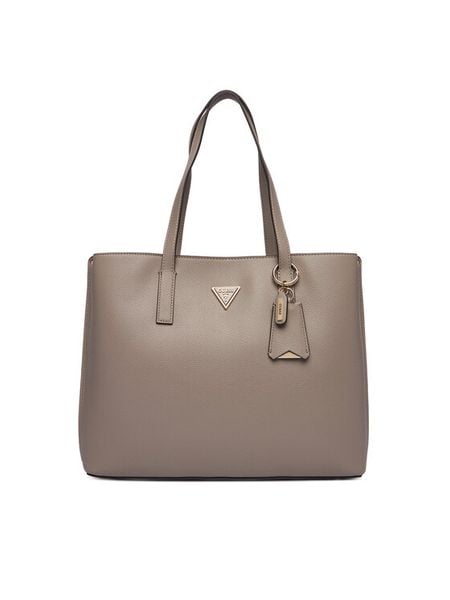 Guess Torebka Meridian II HWBG69 74230 Szary. Szare shopper bag Guess, z aplikacjami, ze skóry, bez dodatków. Za 679.99 zł.