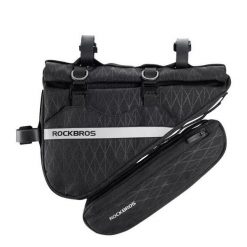Zestaw toreb rowerowych na ramę Rockbros 30180017001. Czarne torebki klasyczne damskie ROCKBROS, bez dodatków. Za 153.00 zł.