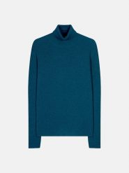 Just Cashmere Kaszmirowy golf "Lanais" w kolorze niebieskim rozmiar: M. Niebieskie golfy damskie Just Cashmere, m, bez wzorów, z kaszmiru, bez ramiączek. Za 500.99 zł.