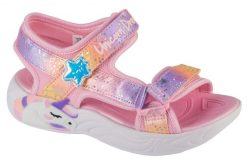 Sandały SKECHERS UNICORN Rose. Czerwone sandały damskie Skechers, bez wzorów, z materiału, bez obcasa, bez zapięcia. Za 179.99 zł.