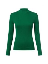 Marie Lund Damska koszulka z długim rękawem Kobiety Bawełna zielony jednolity, XL. Zielone koszulki damskie Marie Lund, xl, bez wzorów, z bawełny, bez kołnierzyka, bez ramiączek. Za 149.95 zł.