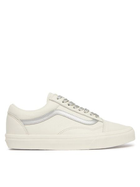 Vans Tenisówki Old Skool VN000D6WC9F1 Écru. Białe obuwie sportowe damskie Vans, bez wzorów, ze skóry, bez zapięcia. Za 276.99 zł.