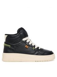 Geox Sneakersy J Lestrella J56NLA 000BC C9999 S Czarny. Czarne buty sportowe dziewczęce Geox, ze skóry, bez zapięcia. Za 199.99 zł.