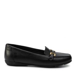 Mokasyny Geox. Czarne mokasyny damskie Geox, bez obcasa. Za 269.99 zł.