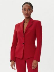 HUGO Marynarka Agonia-1 50539976 Czerwony Slim Fit. Czerwone marynarki i żakiety damskie Hugo, bez wzorów, z syntetyku. Za 879.99 zł.