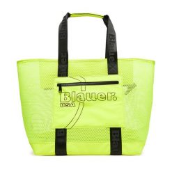 Torebka Blauer. Żółte shopper bag Blauer, bez wzorów, bez dodatków. Za 169.99 zł.