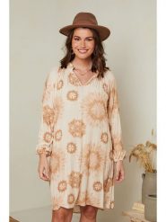 Curvy Lady Sukienka w kolorze beżowym rozmiar: 44/46. Brązowe sukienki damskie Curvy Lady, bez wzorów, z wiskozy, klasyczne, bez ramiączek. Za 88.02 zł.