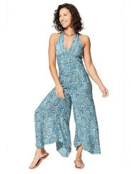 Ipanima Kombinezon w kolorze niebieskim rozmiar: 34-40. Niebieskie kombinezony damskie Ipanima, bez wzorów, z asymetrycznym kołnierzem, bez ramiączek. Za 78.99 zł.