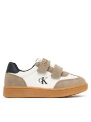 Calvin Klein Sneakersy Low Cut Velcro Sneaker V1X9-83443-0318 M Beżowy. Brązowe buty sportowe chłopięce Calvin Klein, ze skóry, bez zapięcia. Za 339.99 zł.