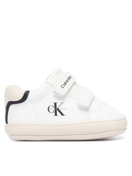 Calvin Klein Niechodki V0B9-83437-1582 Biały. Białe buty sportowe chłopięce Calvin Klein, ze skóry, bez zapięcia. Za 189.99 zł.