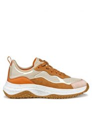 Geox Sneakersy D Oliviera + Grip D55VNA 0AS22 CH66N Beżowy. Brązowe obuwie sportowe damskie Geox, z materiału, bez zapięcia. Za 309.99 zł.