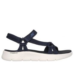 Sandały damskie Skechers Go Walk Flex-Sublime. Niebieskie sandały damskie Skechers, bez wzorów, bez obcasa, bez zapięcia. Za 272.50 zł.
