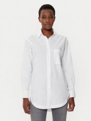 BOSS Koszula 50530981 Biały Relaxed Fit. Białe koszule damskie Boss, bez wzorów, z bawełny, biznesowe, bez kołnierzyka, bez ramiączek. Za 339.99 zł.