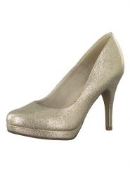 Tamaris Czółenka w kolorze złotym rozmiar: 40. Żółte czółenka damskie Tamaris, bez wzorów, bez obcasa, na platformie. Za 136.78 zł.